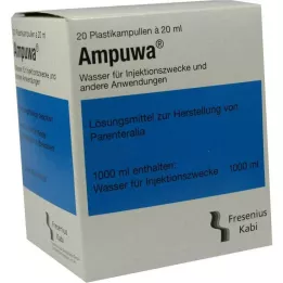 AMPUWA Ampolas plásticas solução para injeção/infusão, 20X20 ml