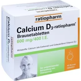 CALCIUM Comprimidos efervescentes D3-ratiopharm, 40 unidades