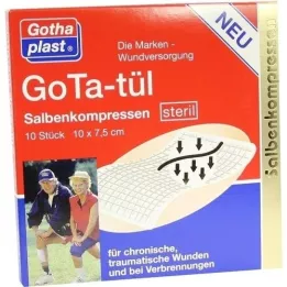 GOTA TÜL Compressas de pomada 7,5x10 cm estéreis, 10 peças