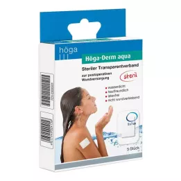 HÖGA-DERM aqua ste.Transp.Verb.m.Wundauflage 5x7 cm, 5 peças