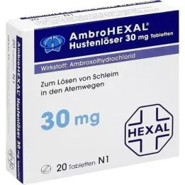AMBROHEXAL Comprimidos de 30 mg para solucionador de tosse, 20 unidades