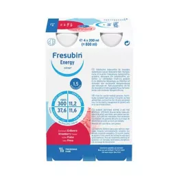 FRESUBIN ENERGY DRINK Garrafa de bebida de morango 6X4X200 ml