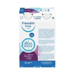 FRESUBIN ENERGY DRINK Garrafa de Bebida de Frutas da Floresta, 4X200 ml
