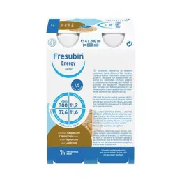 FRESUBIN ENERGY DRINK Garrafa para beber cappuccino, 4X200 ml