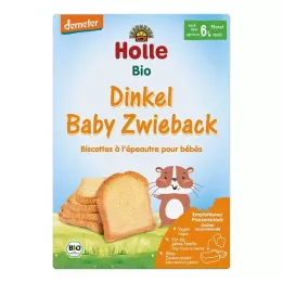 HOLLE Biscoito de Espelta Orgânico para Bebê, 200 g