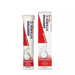 ADDITIVA Comprimidos efervescentes de vitamina C laranja sanguínea, 20 unidades