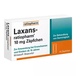 LAXANS-ratiopharm 10 mg supositórios, 10 unidades