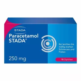 PARACETAMOL STADA Supositórios de 250 mg, 10 unidades