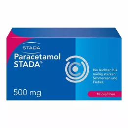 PARACETAMOL STADA Supositórios de 500 mg, 10 unidades