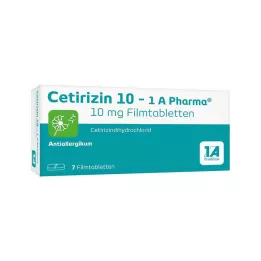 CETIRIZIN Comprimidos revestidos por película Pharma 10-1A, 7 unidades