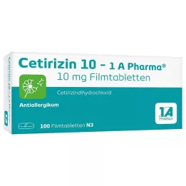 CETIRIZIN Comprimidos revestidos por película Pharma 10-1A, 100 unidades