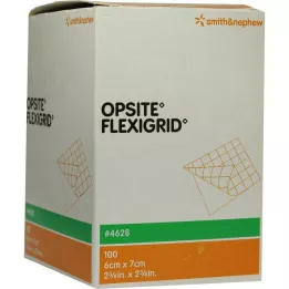 OPSITE Flexigrid transp. penso para feridas 6x7 cm estéril, 100 un