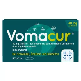 VOMACUR 40 supositórios, 5 unidades