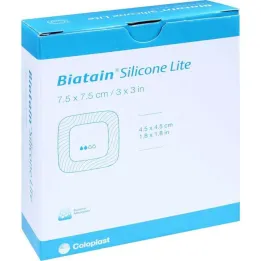 Curativo de espuma Biatain Silicone Lite 7,5x7,5 cm, 10 unid