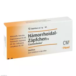 HÄMORRHOIDAL Supositórios N Cosmochema, 12 pcs