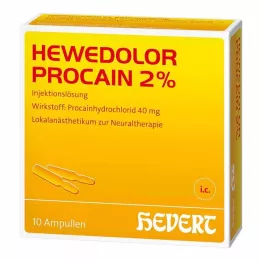 HEWEDOLOR Ampolas de procaína 2%, 10 unidades