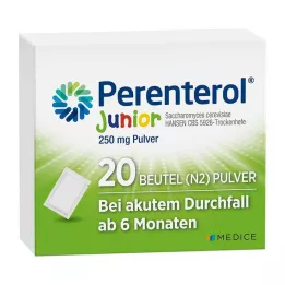 PERENTEROL Frasco de pó Junior 250 mg, 20 unidades