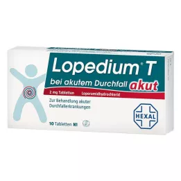 LOPEDIUM T agudo para comprimidos de diarreia aguda, 10 unidades