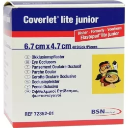 COVERLET moldura de oclusão ocular lite júnior 47x67 mm, 40 unidades