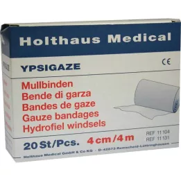 YPSIGAZE Atadura de gaze 4 cm x 4 m, 20 unidades