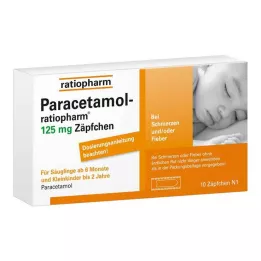 PARACETAMOL-ratiopharm 125 mg supositórios, 10 unidades