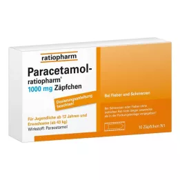 PARACETAMOL-ratiopharm 1.000 mg supositórios, 10 unidades