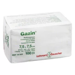 GAZIN Gaze comp. 7,5x7,5 cm não estéril operação de 8 vias, 100 unidades