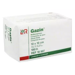 GAZIN Gaze comp. 10x10 cm não estéril operação de 12 dobras, 100 pcs