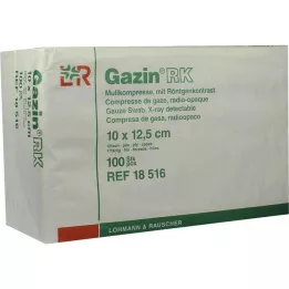 GAZIN Gaze composta 10x12,5 cm não estéril 12 dobras RK, 100 unid