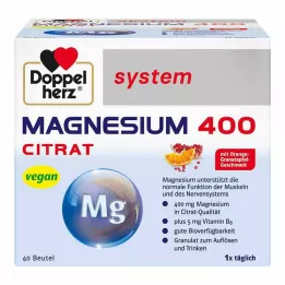 DOPPELHERZ Sistema de citrato de magnésio 400 grânulos, 40 unidades