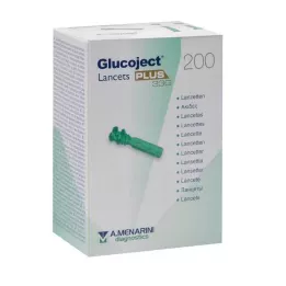 GLUCOJECT Lancetas PLUS 33 G, 200 pcs