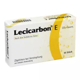 LECICARBON E CO2 Laxans Supositórios para adultos, 10 unidades