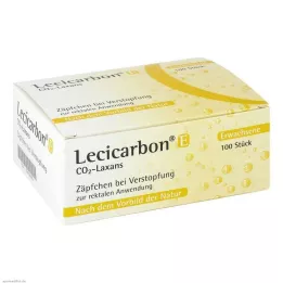 LECICARBON E CO2 Laxans Supositórios para adultos, 100 unidades