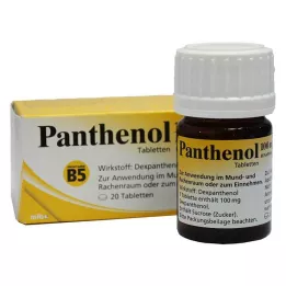 PANTHENOL Comprimidos de Jenapharm 100 mg, 20 unidades