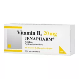 VITAMIN B6 20 mg comprimidos Jenapharm, 100 unidades