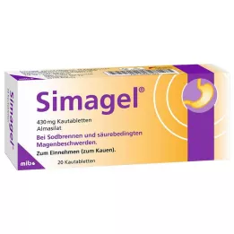 SIMAGEL Comprimidos mastigáveis, 20 unidades