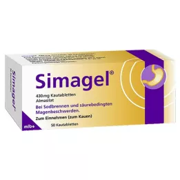 SIMAGEL Comprimidos mastigáveis, 50 unidades