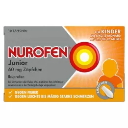 NUROFEN Supositórios Junior 60 mg, 10 unidades