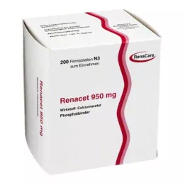 RENACET Comprimidos revestidos por película de 950 mg, 200 unidades