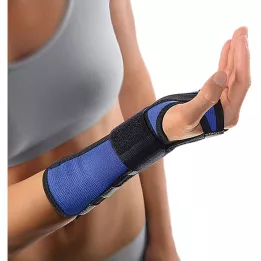 BORT Suporte de gel para braços e mãos com alumínio direito.XS azul/preto, 1 peça