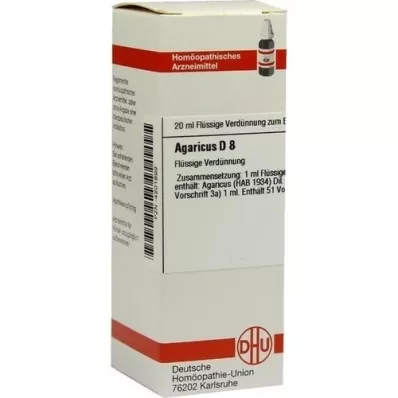 AGARICUS Diluição D 8, 20 ml AGARICUS Diluição D 8, 20 ml