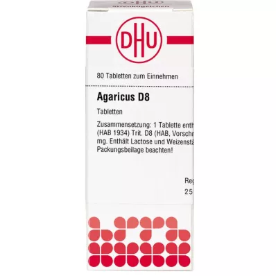 AGARICUS D 8 comprimidos, 80 unidades