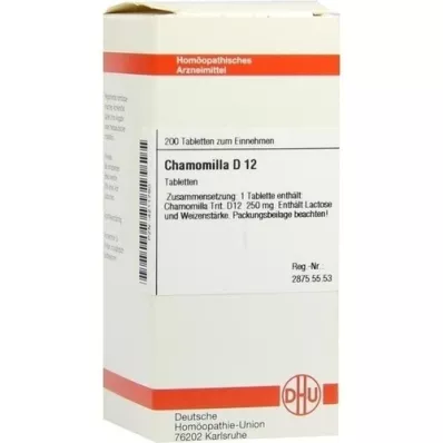 CHAMOMILLA D 12 comprimidos, 200 unidades