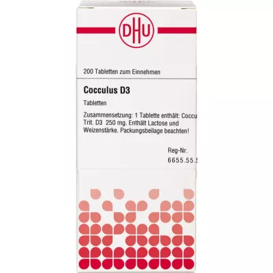 COCCULUS D 3 comprimidos, 200 unidades COCCULUS D 3 comprimidos, 200 unidades