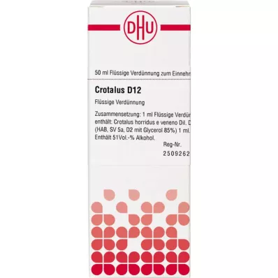 CROTALUS D 12 Diluição, 50 ml CROTALUS D 12 Diluição, 50 ml