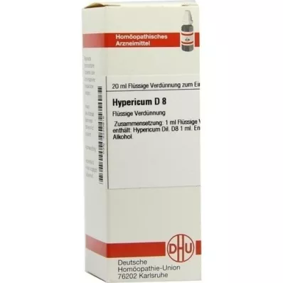 HYPERICUM Diluição D 8, 20 ml HYPERICUM Diluição D 8, 20 ml