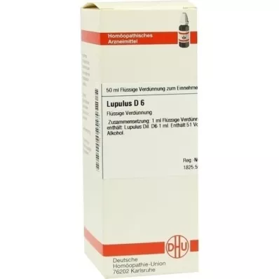 LUPULUS Diluição D 6, 50 ml LUPULUS Diluição D 6, 50 ml
