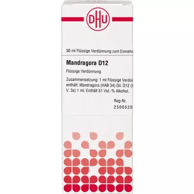 MANDRAGORA D 12 Diluição, 50 ml MANDRAGORA D 12 Diluição, 50 ml