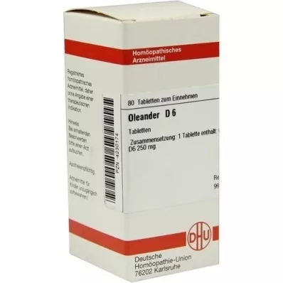 OLEANDER D 6 comprimidos, 80 unidades