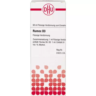 RUMEX Diluição D3, 50 ml RUMEX Diluição D3, 50 ml